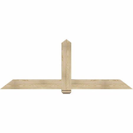 Ekena Millwork Eugene Rough Sawn Timber Gable Bracket, Douglas Fir, 84"W x 31"H x 6"D x 6"F, 9/12 Pitch GBW084X31X0606EUG00RDF